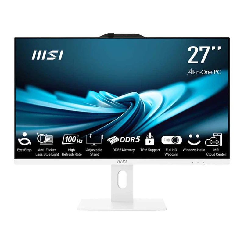 قیمت وخرید کامپیوتر آل این وان MSI Pro AP272P 14M با پردازنده i3-14100، رم 8GB DDR5، حافظه 512GB SSD و نمایشگر 27 اینچ | قیمت عالی